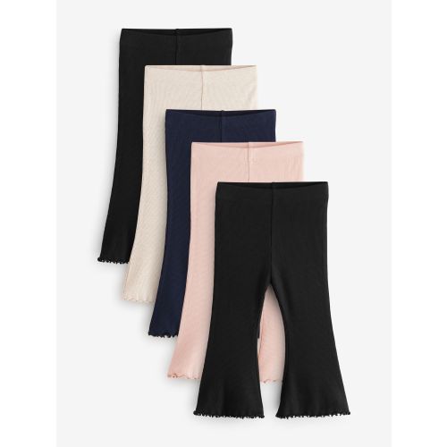 Multi Ribbed Flare Leggings 5 Pack (3mths-7yrs)