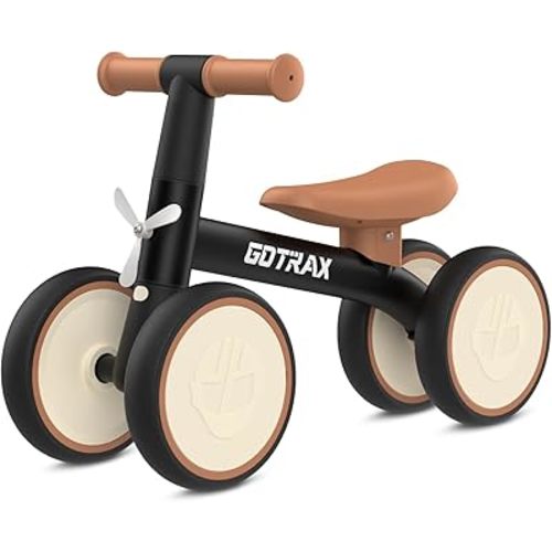 Gotrax Baby Balance Bike 1-2 Years, 7" Front&Rear Silent Wheels, Sturdy Steel Frame 66 lbs Load, Quick 2-Min Assembly, CPC Certified, Comfortable Soft Seat, Toddler Birthday Gift for Boys&Girls