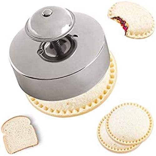 Sandwich Sealer, Sandwich Cutter and Sealer, Food-Grade 304 Stainless Steel Sandwich Sealer, Uncrustables Peanut Butter and Jelly Sandwiches Tool/PBJ Cutter, Uncrustable Sandwich Maker