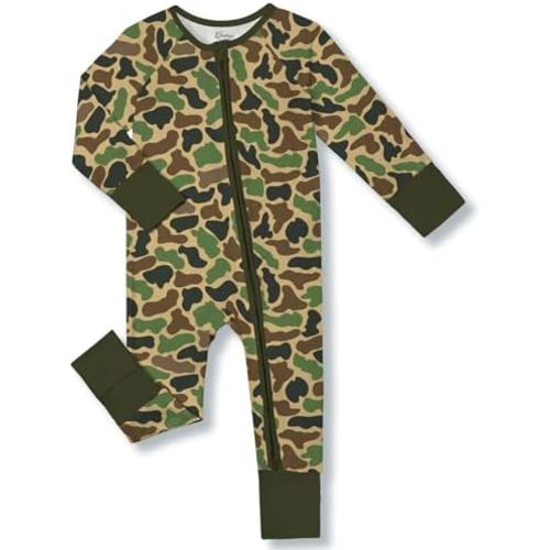 Weiwei Pajamas for Baby Boys & Girls, Viscose from Bamboo Footie Pajamas Convertible Newborn Sleeper, Zipper Onesie 0-24M,YKK