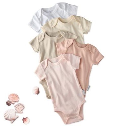 Butterblu AVERY 5-Pack Short Sleeve Bodysuits Pink Sunrise 0-3M
