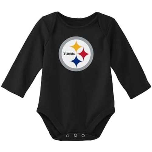 Outerstuff NFL Newborn & Infants 0-24 Months Official Primary Logo Long Sleeve Creeper Bodysuit Romper