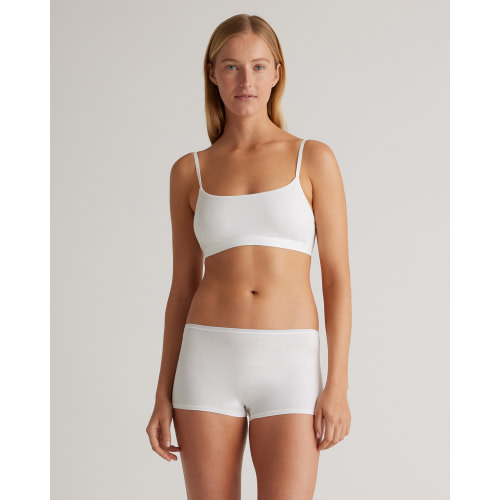 Organic Cotton Scoop Bralette (2-pack) in Soft White