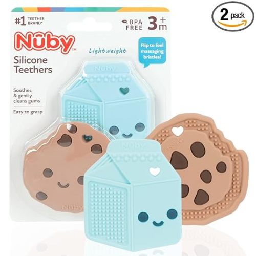 Chocolate Chip Cookie and Milk Baby Teether
