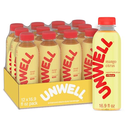 Unwell Hydration Electrolyte Drink, Mango Citrus, 12 Pack