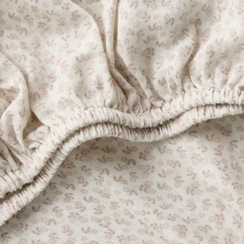 Supersoft Camila Floral Organic Cotton Gauze Baby Crib Fitted Sheet
