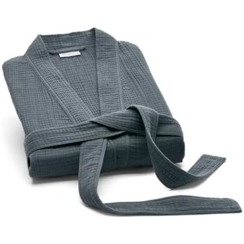 BOLL & BRANCH Dream Robe - 100% Organic Cotton - Ultra Soft, Lightweight, Breathable, and Pre Shrunk - Unisex