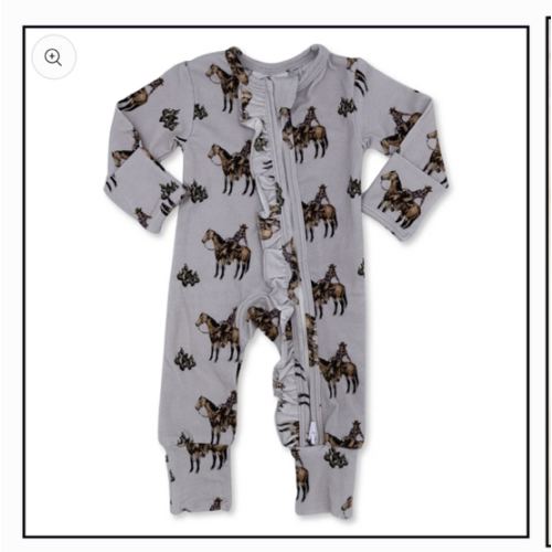 Cowgirls & Cactus -Ruffled- Folding Feet Jammies – Cowkid Clothing Company