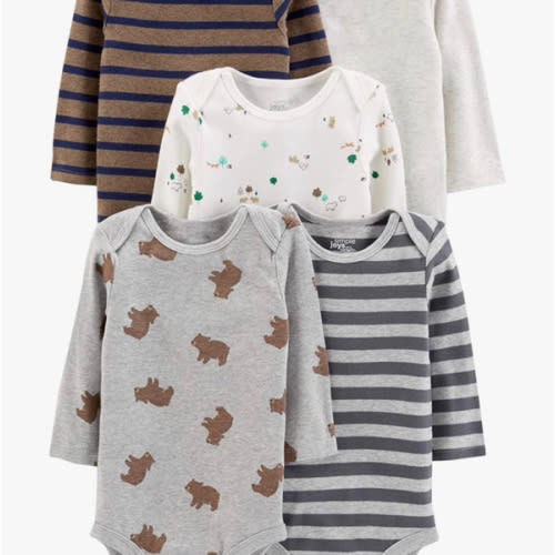 Simple Joys by Carter's Baby-Boys Long-Sleeve Bodysuit Pack of 5Bodysuit