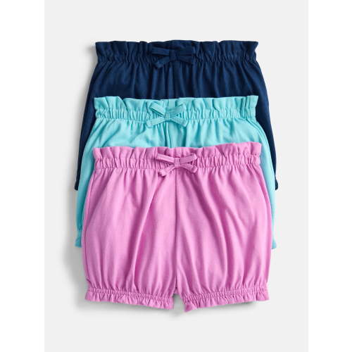 Wonder Nation Baby Girls' Bubble Shorts, 3-Pack, Sizes 0M-24M