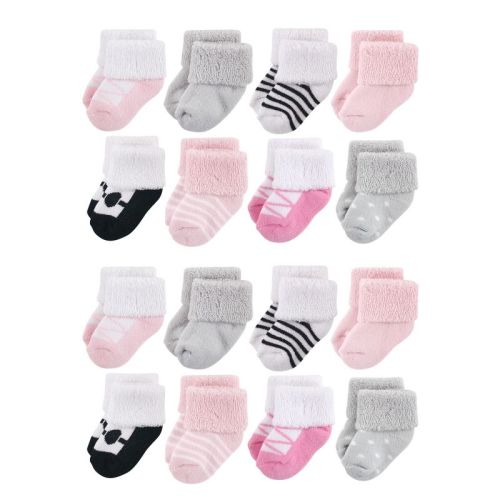 Luvable Friends Baby Cotton Rich Terry Socks 16-Pack