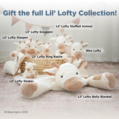 Bearington Collection Lil' Lofty 5.5" Giraffe Baby Rattle