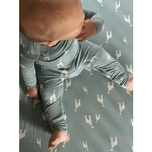 Convertible Pajama - Giraffe Moss
