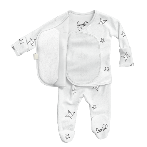Footie - Stars – Bonsie Skin to Skin Babywear