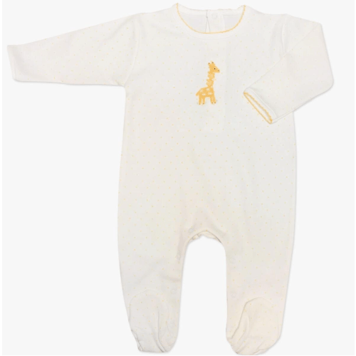 Crochet Giraffe Polka Dot Footie