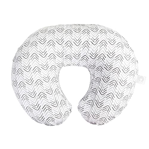 Boppy Original Nursing Pillow, Gray Cable Stitches, Ergonomic Nursing Essentials for Bottle and Breastfeeding, Firm Fiber Fill, with Removable Pillow Cover, Machine Washable