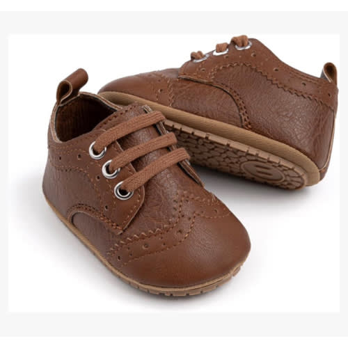 HsdsBebe Baby Boys Girls Oxford Shoes PU Leather Soft Rubber Sole Sneakers Anti-Slip Toddler Ankle Boots Infant Walking Shoes Moccasins