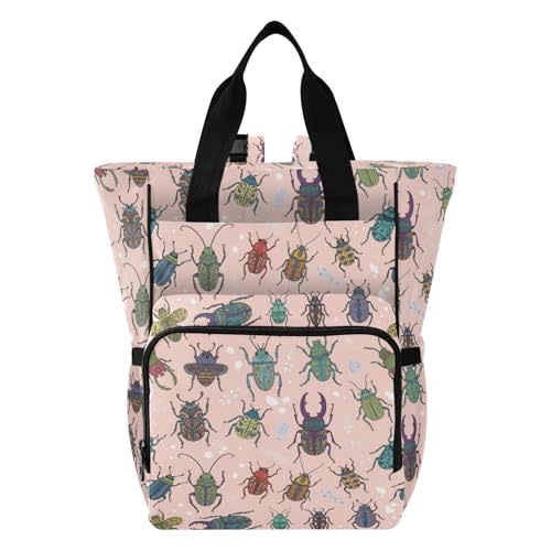 Emelivor Colorful Diaper Bag Backpack Insulated Pockets Organizer Bag Diaper Backpack for Boy Girl Unisex Baby Women Travel