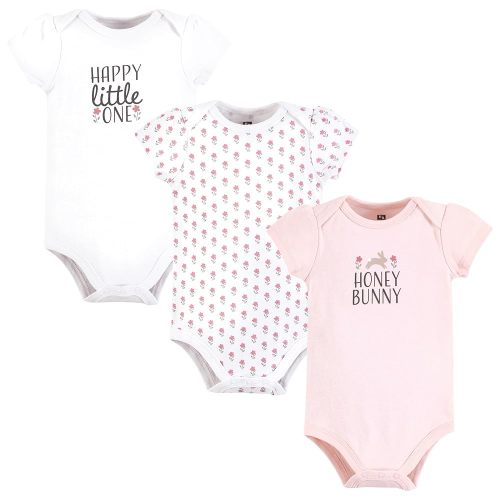 Hudson Baby Baby Girls Cotton Bodysuits 3-pack