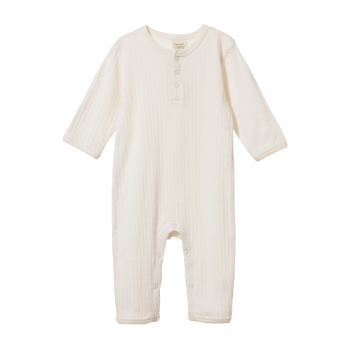 Pointelle Henley Sleep Suit