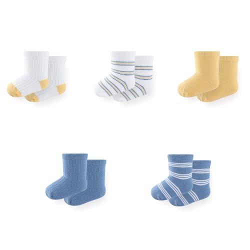 Unisex Baby Boy Girl Socks 5 Pack Ankle Crew Socks Breathable Socks Newborn Accessories Set