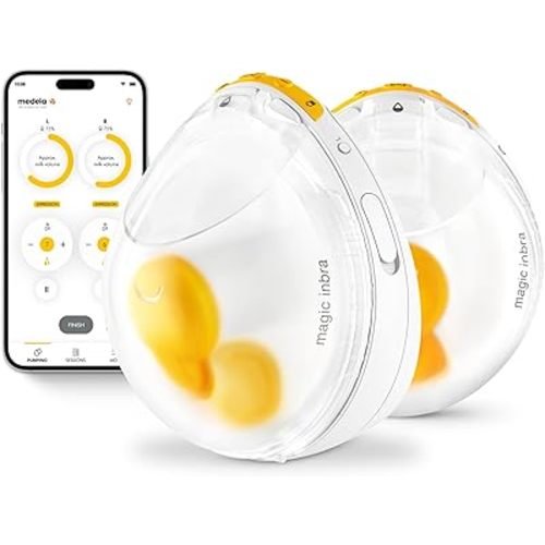 Medela Magic InBra Hands-Free Wearable Breast Pump with Fluidfeel Technology, App Connectivity and Advanced Sensor Control, Ultra-Slim, Ultra-Lightweight, Silent, Hospital-Grade