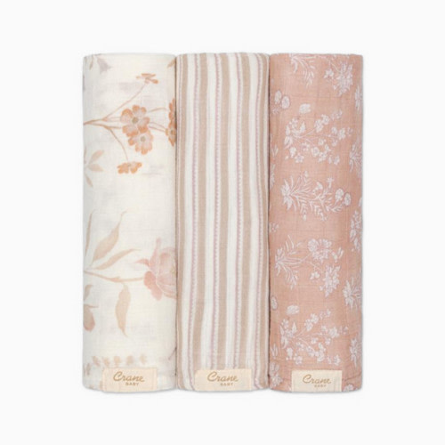 Cotton Muslin Swaddles (3 Pack) - Violet Floral