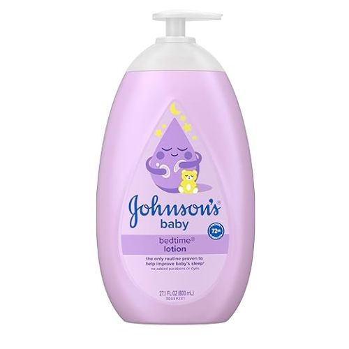 Johnson's Baby Bedtime Lotion, Soothing NaturalCalm Aromas, Gentle Nighttime Baby Lotion, Helps Relax & Soothe, Hydrating, No added Parabens & Dyes, 27.1 fl. oz