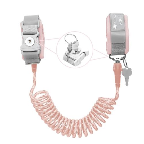 Toddler Harness Walking Leash- Child Anti Lost Wrist Link - Child Safety Harness - Upgrade with Reflective(6.5ft) - for Boys and Girls to Disneyland, Zoo or Mall. (Pink)