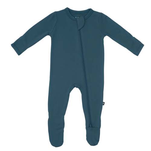 Zippered Footie in Atlantic