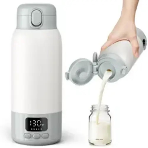 DDZJIAN Portable Baby Bottle Warmer Breast Milk Formula & Water Fast Heating 17oz Large Capacity 98ºF-131ºF Accurate Temperature Control 10400mAh for Travel Outdoor Vehicle Car Airplane Journey - TikTok Shop