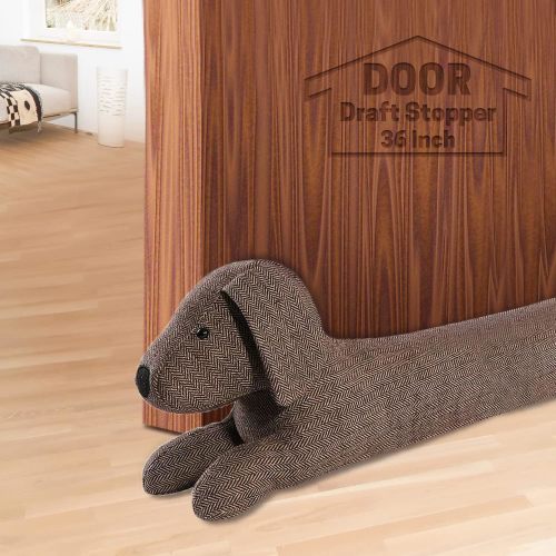 36 Inch Under Door Stopper Decorative Door Noise Blocker Weighted 3.2 Pounds Animal Air Draft Stopper Soundproof Energy Saver for Door & Window