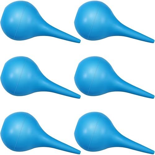 Nuanchu 6 Packs Hand Bulb Ear Syringe 30 ml Washing Rubber Squeeze Bulb Ear Syringe Ball for Infant Baby Puppy Adult(Blue)