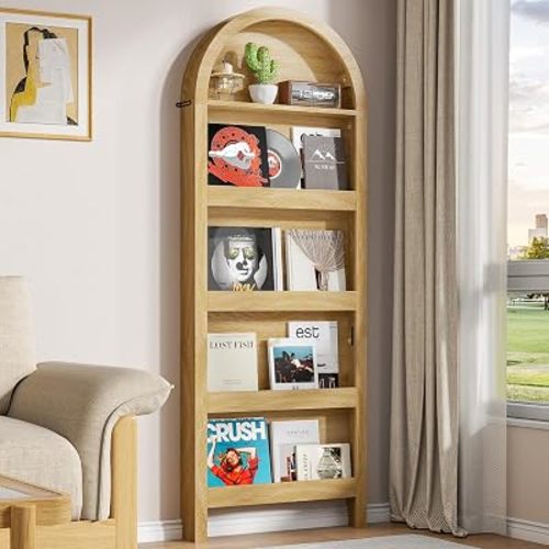 Behind The Door Bookshelf, Behind The Door Storage, Arched Narrow Bookshelf