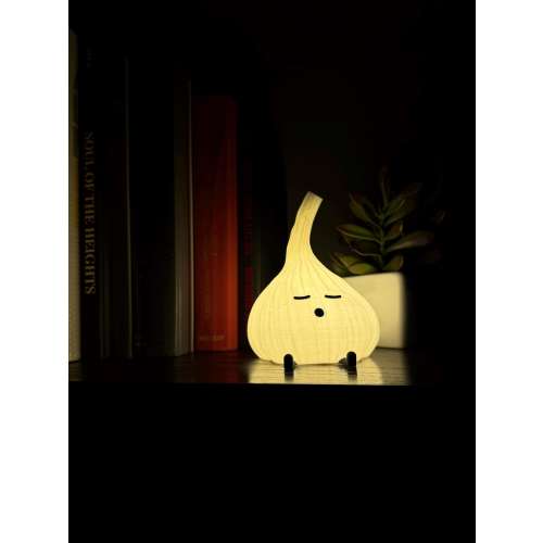 Garlic Lamp Night Light, Dimmable LED with 3 Color Modes, USB Powered Kitchen Decor, Cozy Accent Light