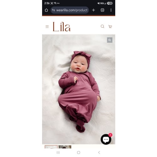 Baby Knot Gown Set: Dusty Rose – Lila