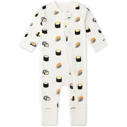 MONICA + ANDY One Piece Baby Pajamas, 100% Organic Baby Clothes for Girls and Boys, Sizes For Newborn and Infant