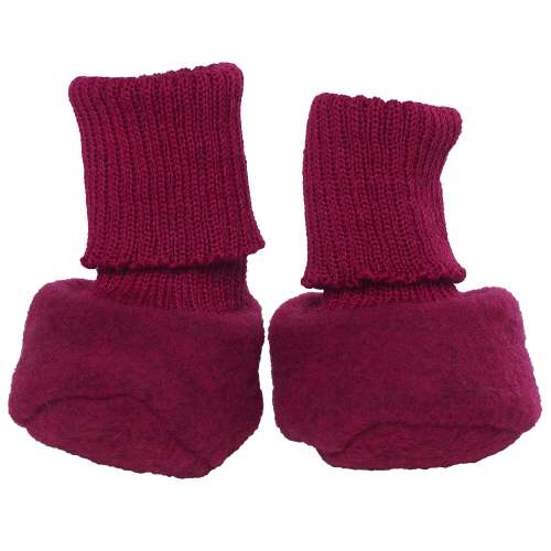 Wool fleece booties