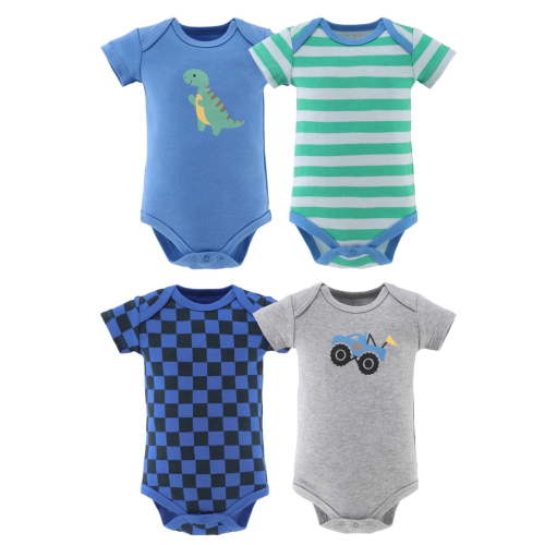 The Peanutshell Bodysuit Pack 4-Pack Dino Truck 3-6 Months