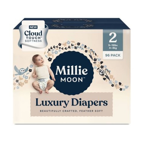 Millie Moon Luxury Diapers Size 2 - 96 count