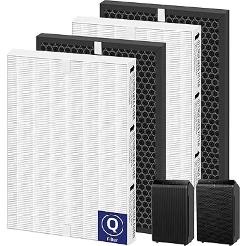 5510 5520 HEPA Air Purifier Filter Q Replacement for Winix 5510 5520 Plasmawave Air Purifier H13 True HEPA Carbon Filter,# 1712-0123-00,2 Set