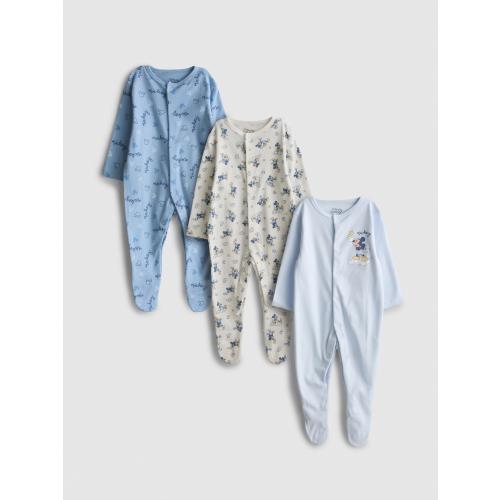 0-24mths | 3pk Disney’s Mickey Mouse Snap Pajama Onesies