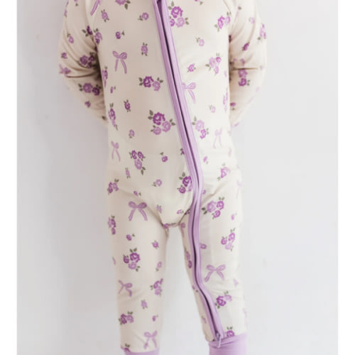 Purple Isabelle Zipper Romper – In My Jammers