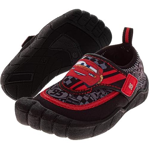 Boys Character Water Shoes Spider-Man Cars Lightning McQueen Monster Jam Slip-On Aqua Socks Quick Dry Beach Pool Swim Shoes Sizes: 5-10 Toddler 11-12 Little Kid