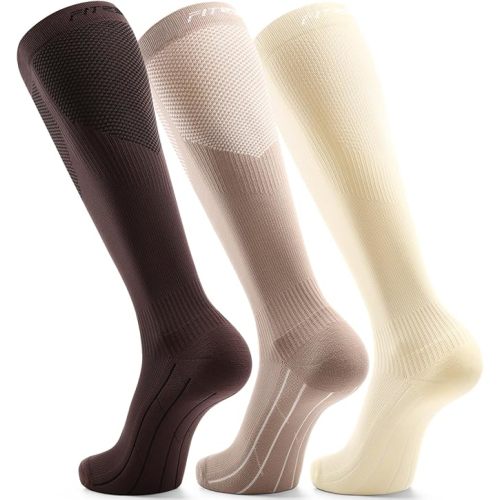 FITRELL 3 Pairs Compression Socks for Women and Men 20-30mmHg-Circulation Support Socks