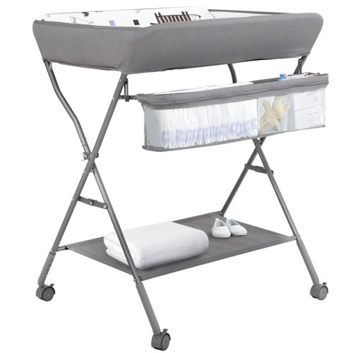 Ebern Designs Baby Changing Table with Wheels and Waterproof Changing Pad, Height Adjustable & Reviews | Wayfair