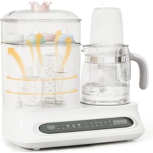 Baby Bottle Warmer & Steamer, 44oz Formula Kettle with Drying & Steam, Multi-Function Bottle Warmer for Breastmilk, Food & Baby Essentials