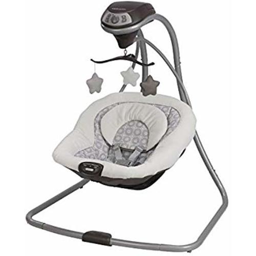 Graco Simple Sway Baby Swing | 2 Speed Vibration, Abbington