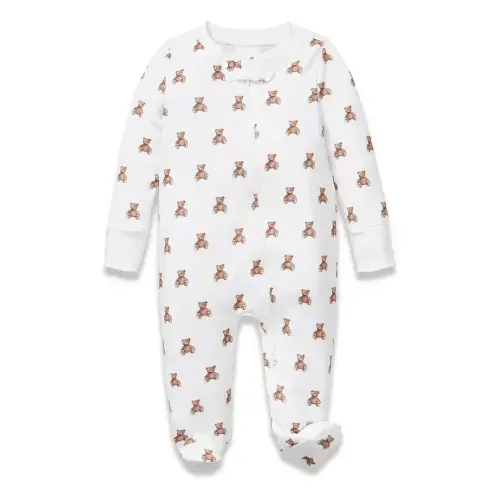 Baby's Pima Romper in Teddy Tales