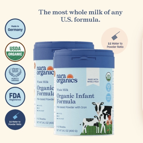 Organic Whole Milk Infant Formula – Starter bundle – Nara Organics